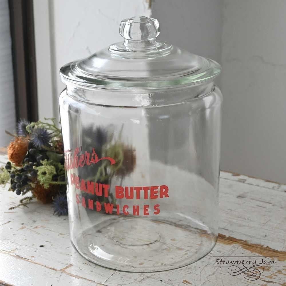 IKI-560 アメリカヴィンテージ ガラスジャー フィッシャーズ ピーナツ