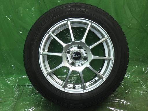 【中古】DUNLOP スタッドレス 20年製 バリ山 O.Z XLINE 15インチ ダンロップ ウインターマックス WM02