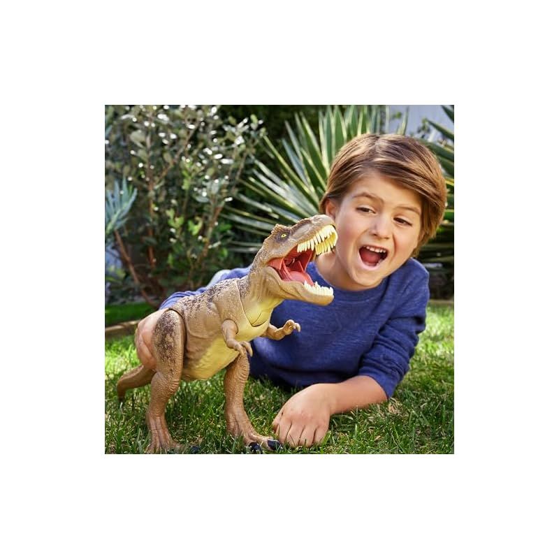 マテル ジュラシックワールド JURASSIC WORLD スーパーバトルアタック ほえるT-レックス 恐竜 おもちゃ 4才~ 全長 約54.6cm HXF53