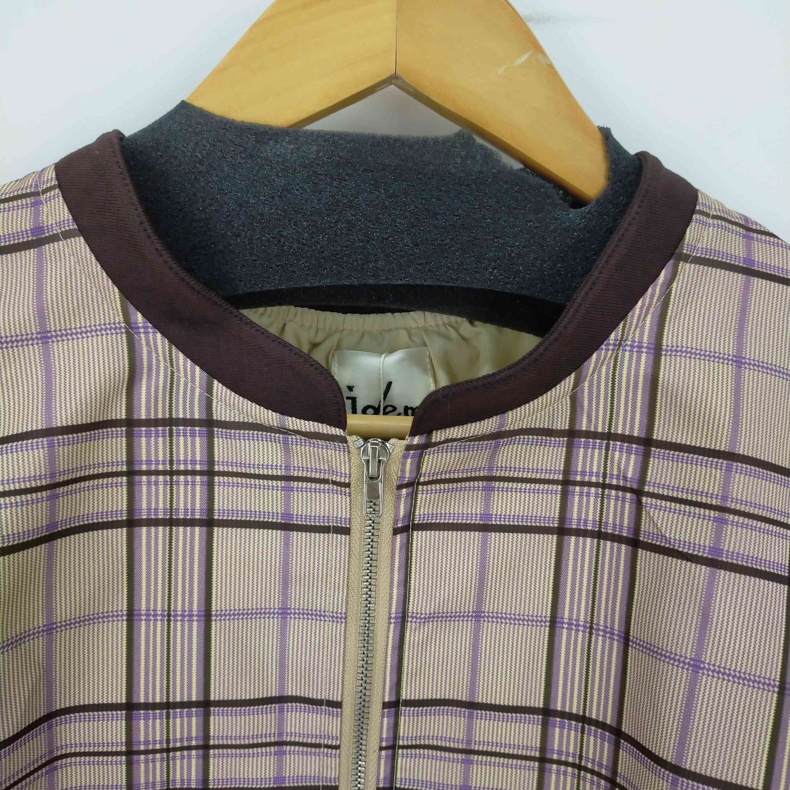 イデム IDEM check short blouson チェック柄ショート丈ブルゾン 