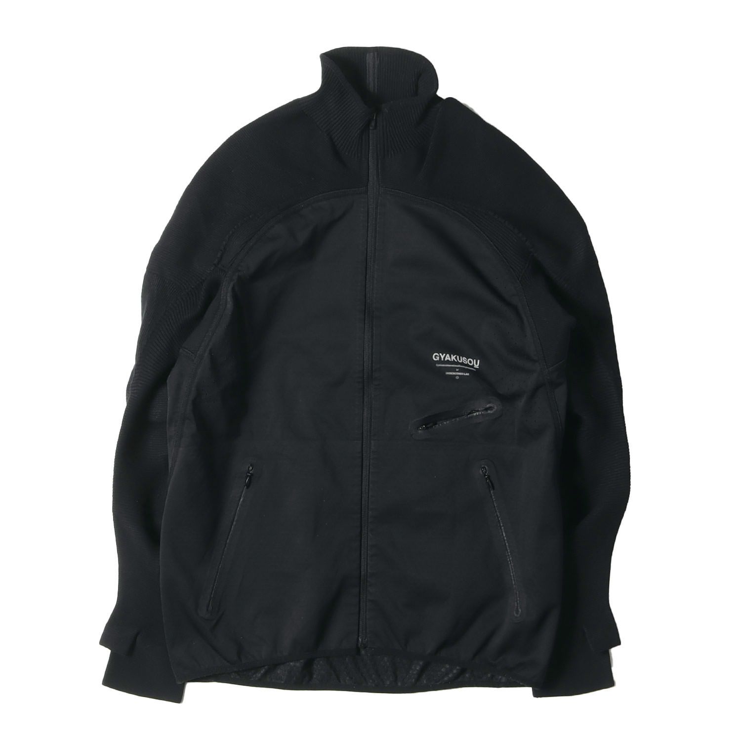 UNDERCOVER アンダーカバー ジャケット サイズ:S NIKE GYAKUSOU エンジニアニット コンビ ストレッチジャケット  ENGINEERED KNIT-SLEEVE JACKET ブラック 黒 アウター ブルゾン 上着【メンズ】 - メルカリ