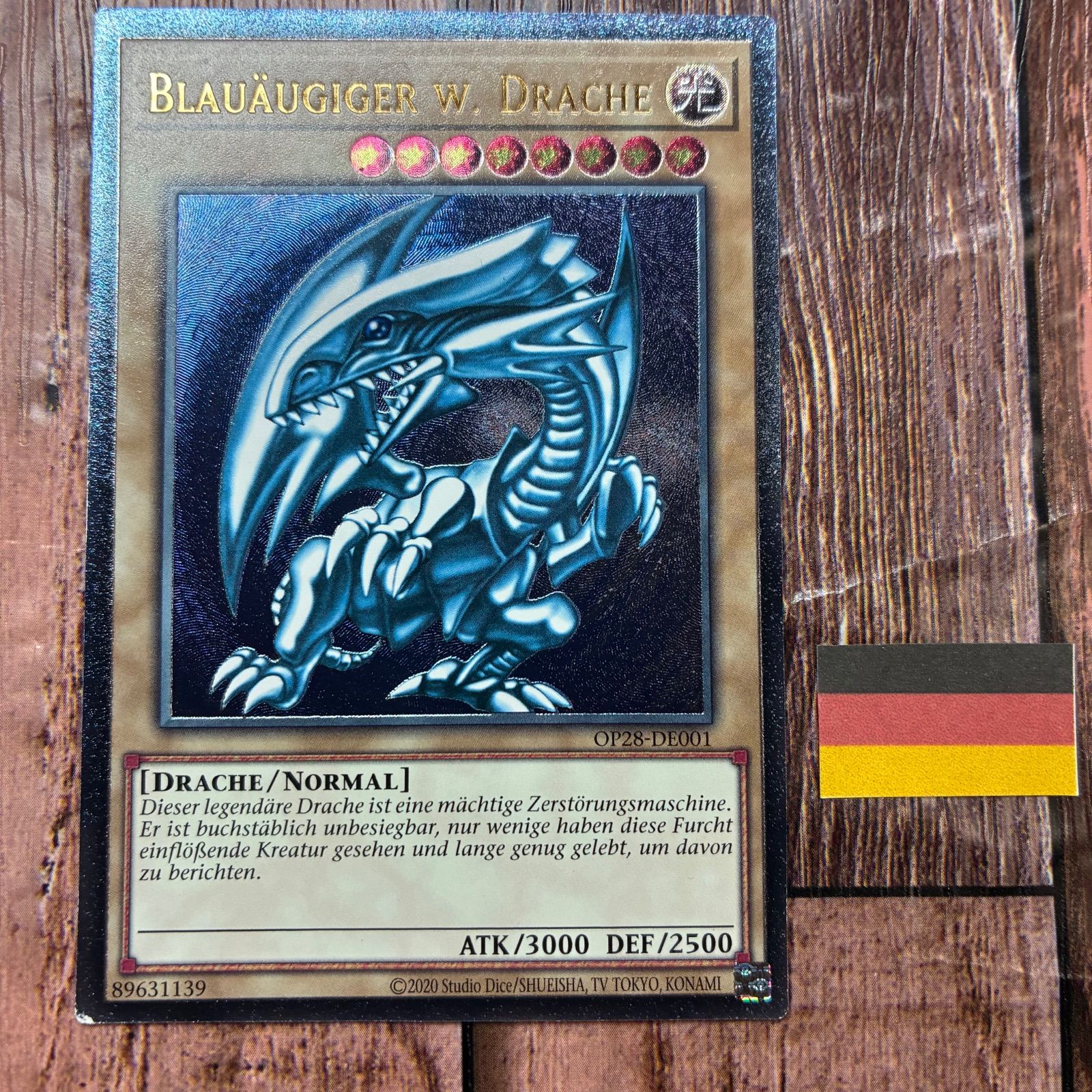 遊戯王 青眼の白龍 ドイツ版 EU版 OTS28 レリーフ