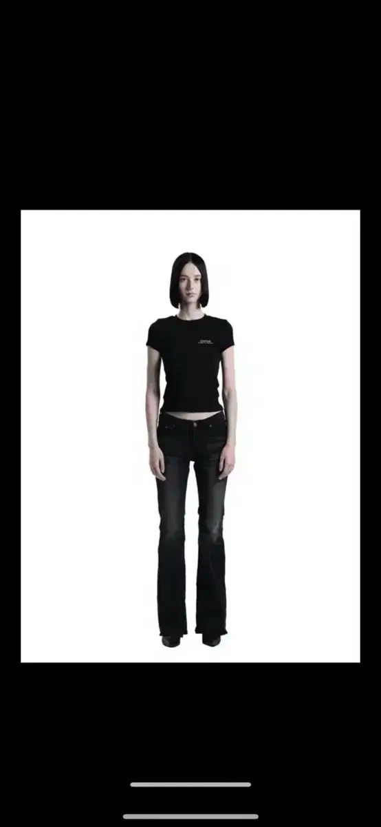 オドア ヴィンテージ ロー ジーン ブラック 2