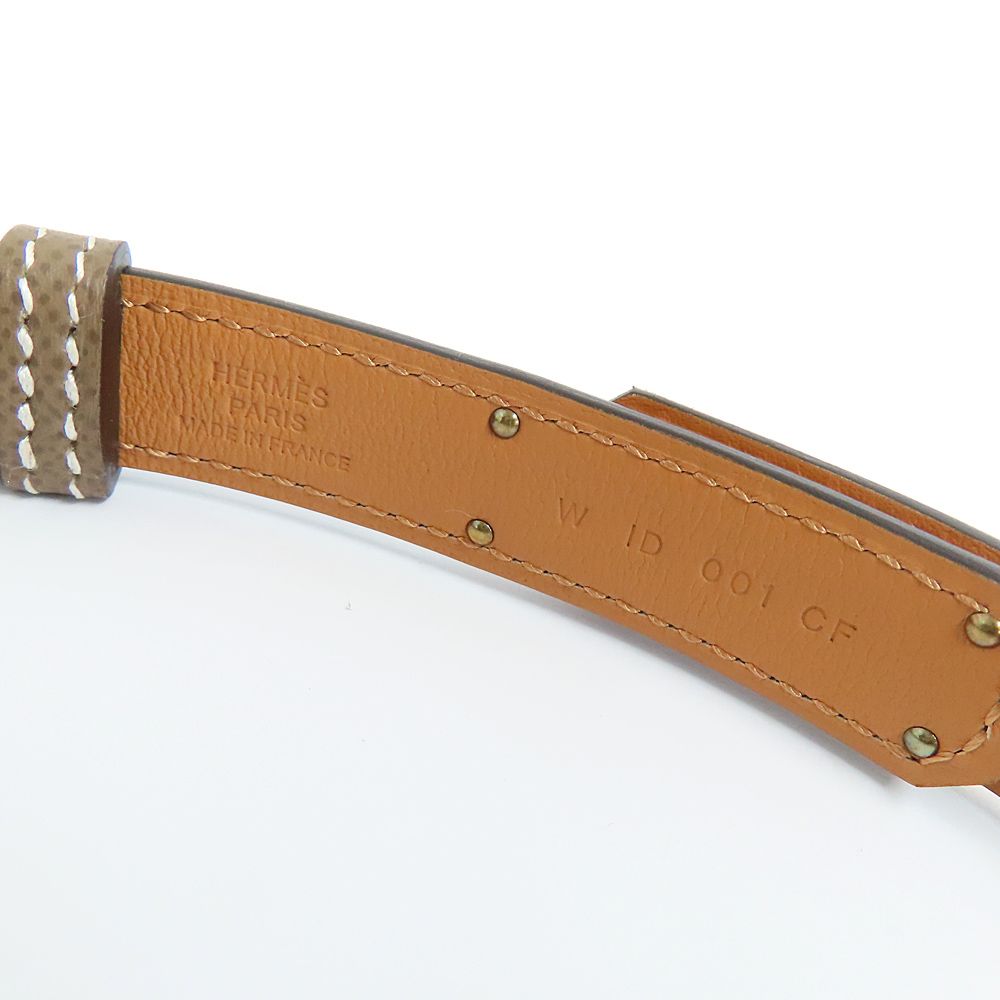 エルメス　ケリー　ベルト　エトゥープ　新品未使用 新品未使用】エルメス ケリーベルト18 エトゥープ ピンクゴールド金具