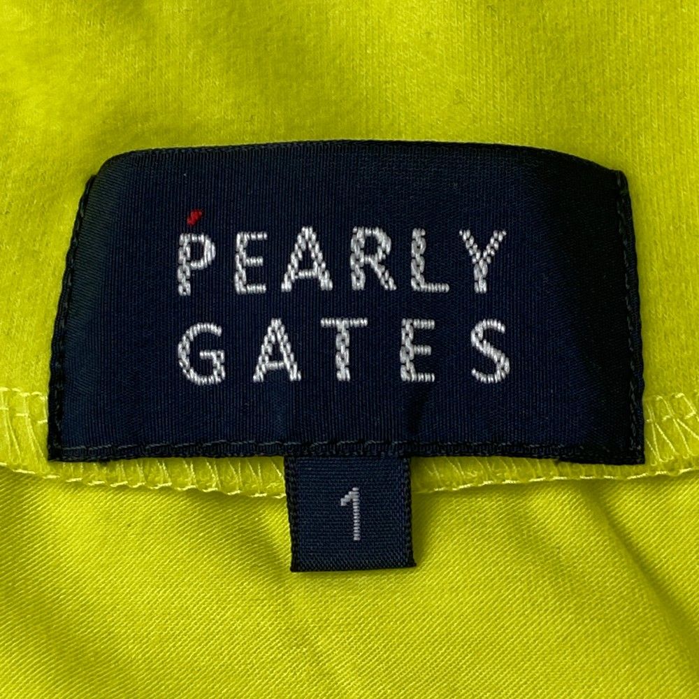 サイズ：1 PEARLY GATES パーリーゲイツ  ハーフジップ 長袖Tシャツ  イエロー系 [240101464439] ゴルフウェア レディース ストスト サイズ：1 PEARLY GATES パーリーゲイツ ハーフジップ 長袖Tシャツ