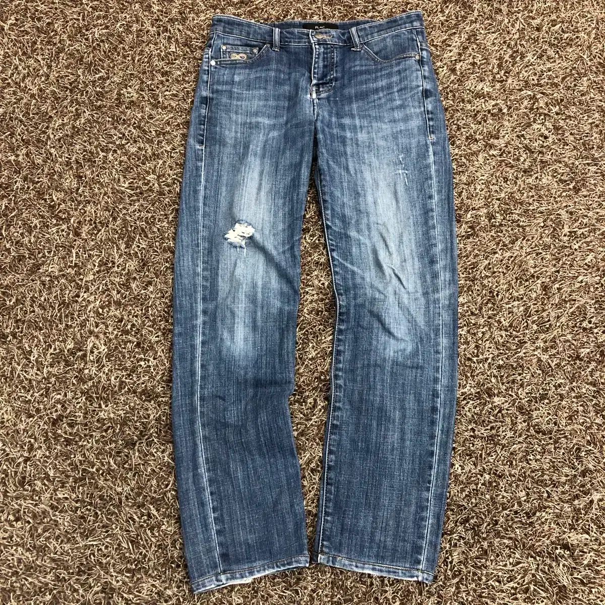 30 PLAC PLAC(プラック) ウォッシング ディス ダメージ デニムパンツ デニム