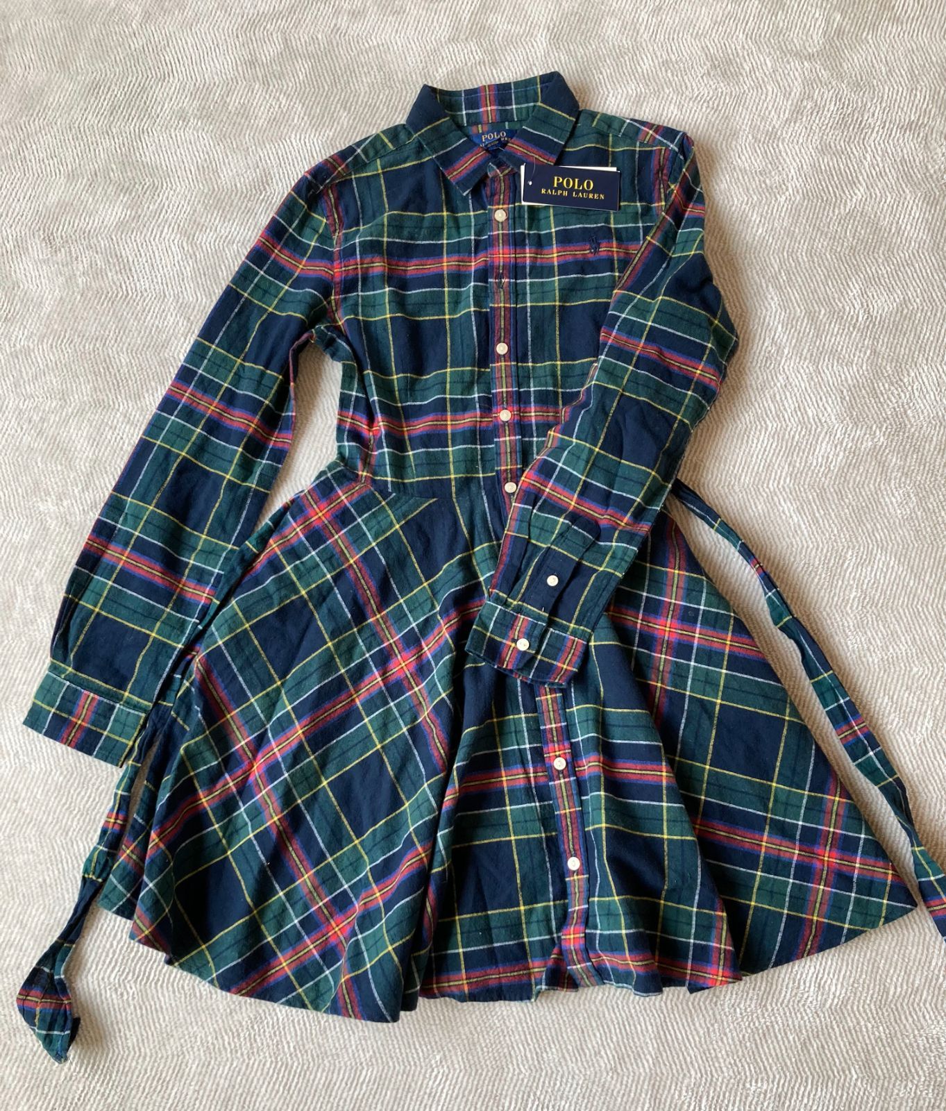 Polo Ralph Lauren　チェック柄 長袖ワンピース 140