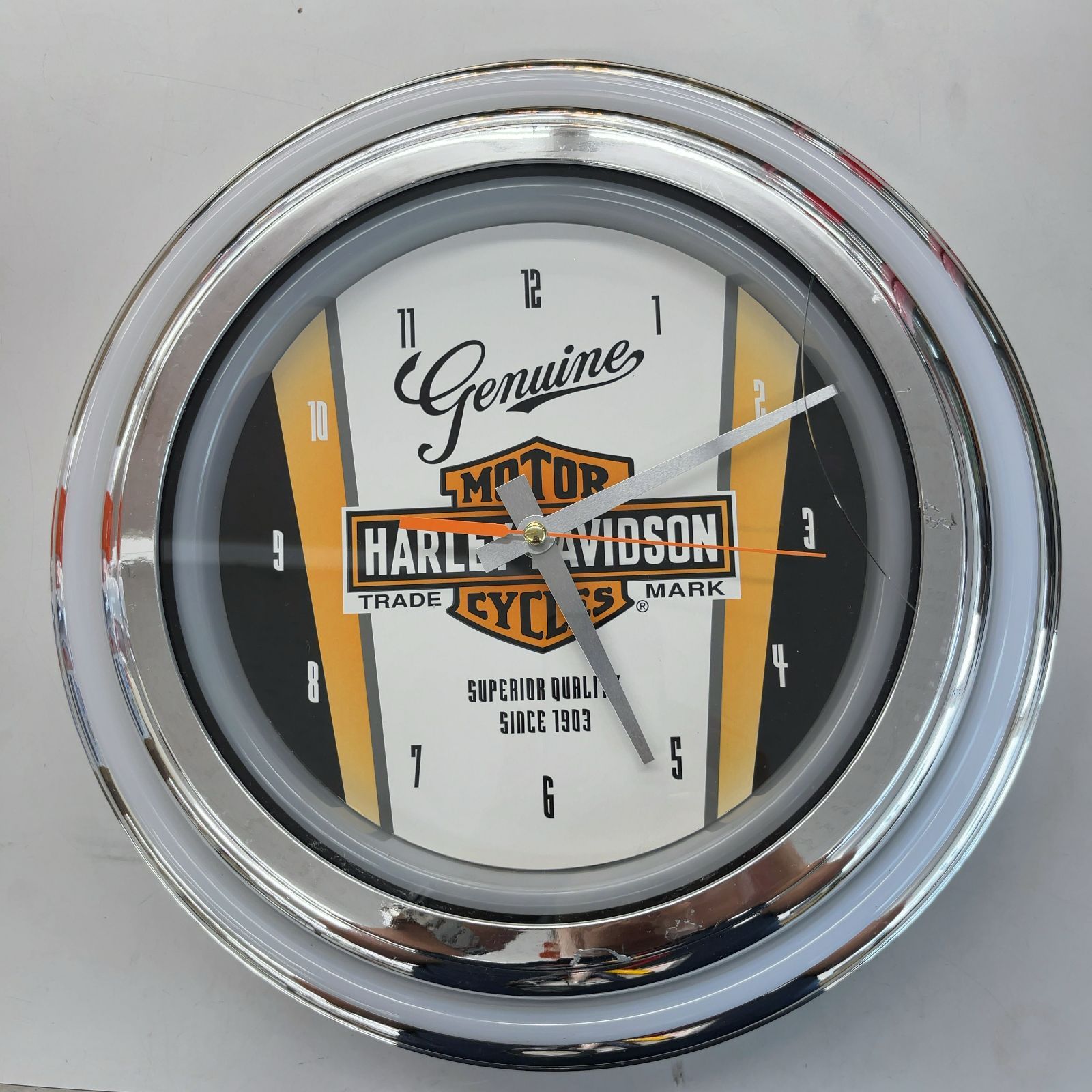 ハーレーダビットソン 置型ネオンクロック Harley Davidson ハーレーダビッドソン ネオンクロック ネオン管