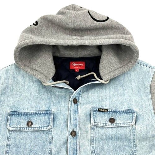 Supreme Fleece Hooded Denim Shirt - フリース デニム フーディ Supreme Fleece Hooded Denim Shirt (FW22) - $148