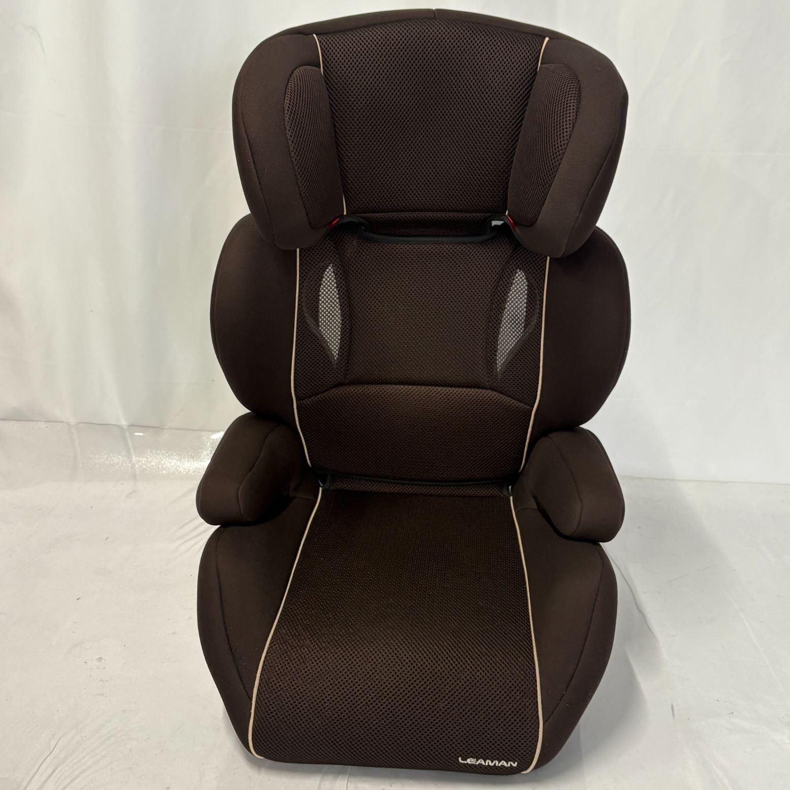 美品 LEAMAN ハイバックエアロ JB630 ジュニアシート 茶色
