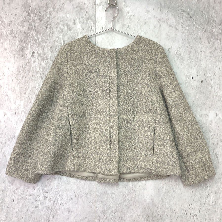 mink chair ミンクチェアー ノーカラー ジャケット グレー 2サイズ 〇