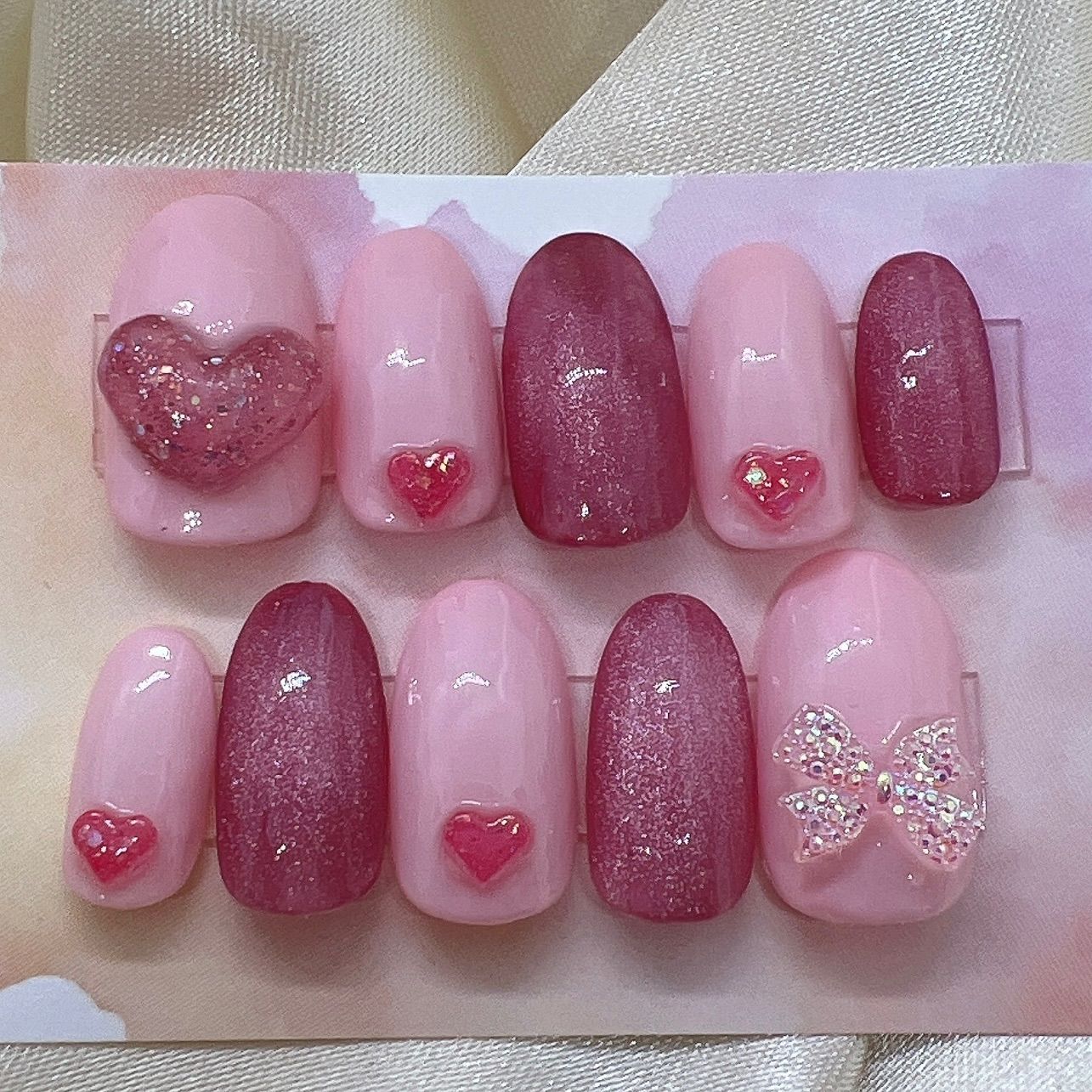 ネイルチップ現品❤︎#6量産型 フレンチガーリー - メルカリ