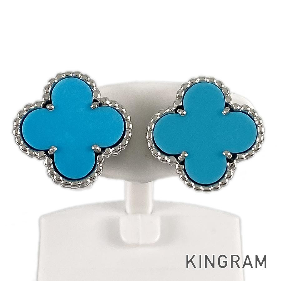 ヴァンクリーフ&アーペル ヴィンテージアルハンブラ ピアス K18WG  