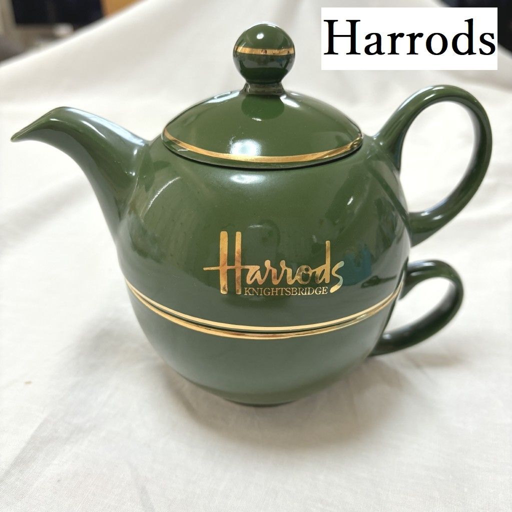 Harrods ハロッズ ティーポット ティーフォーワン 陶器製 グリーン - メルカリ