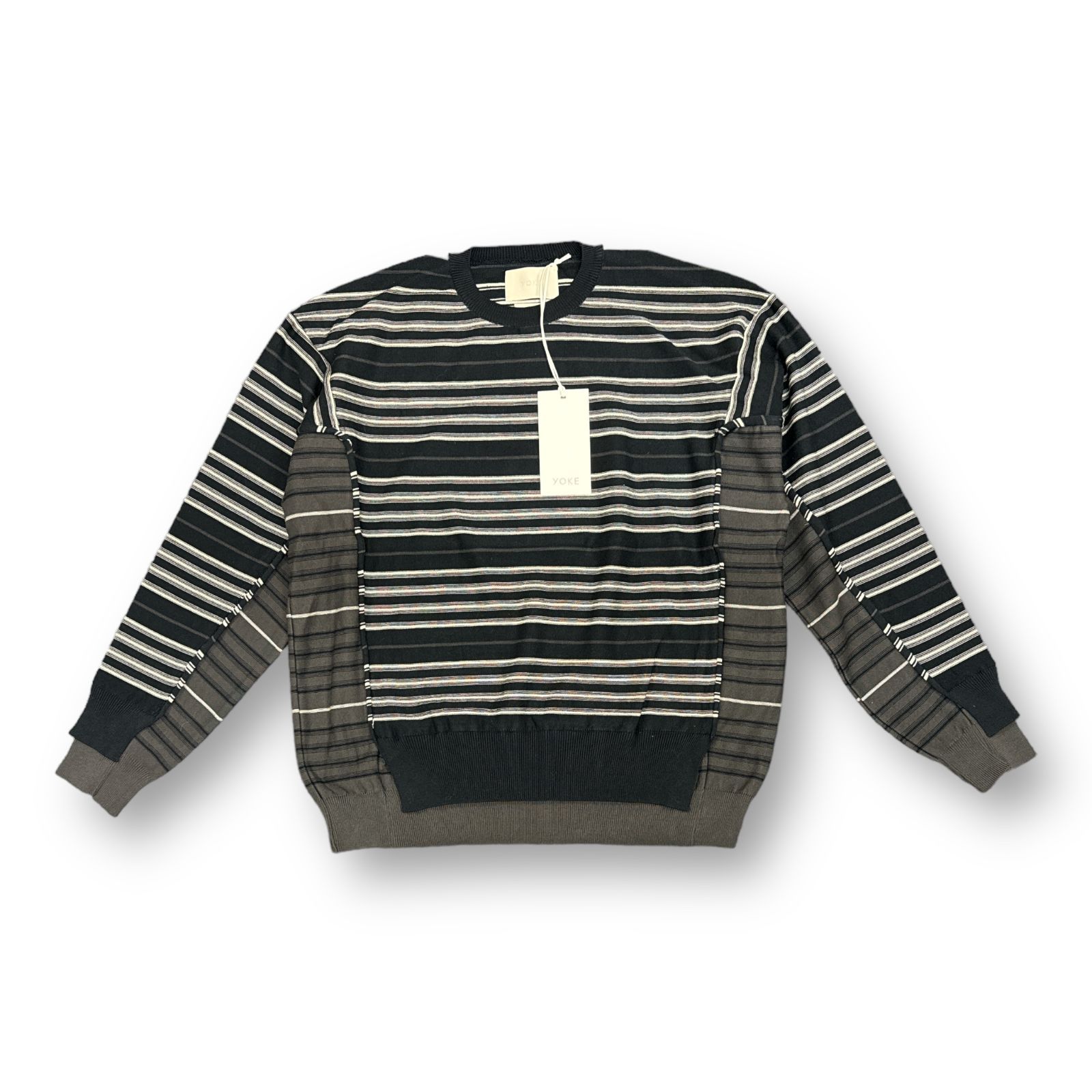 定価39600円 新品 YOKE BORDER CONNECTING CREWNECK ボーダー