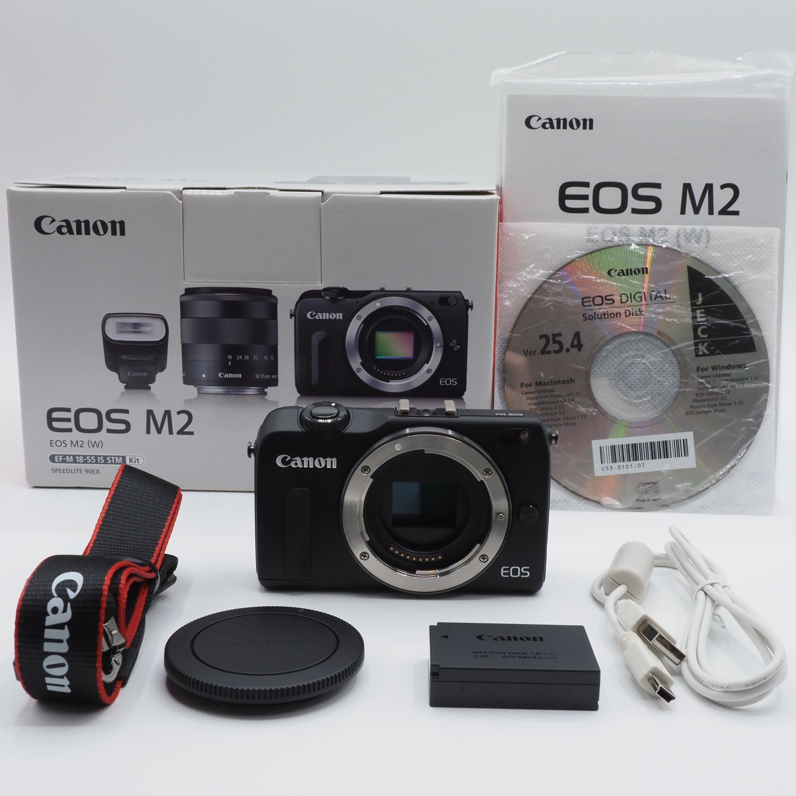 EOS M2 ボディ Canonスマホ/家電/カメラ - ミラーレス一眼