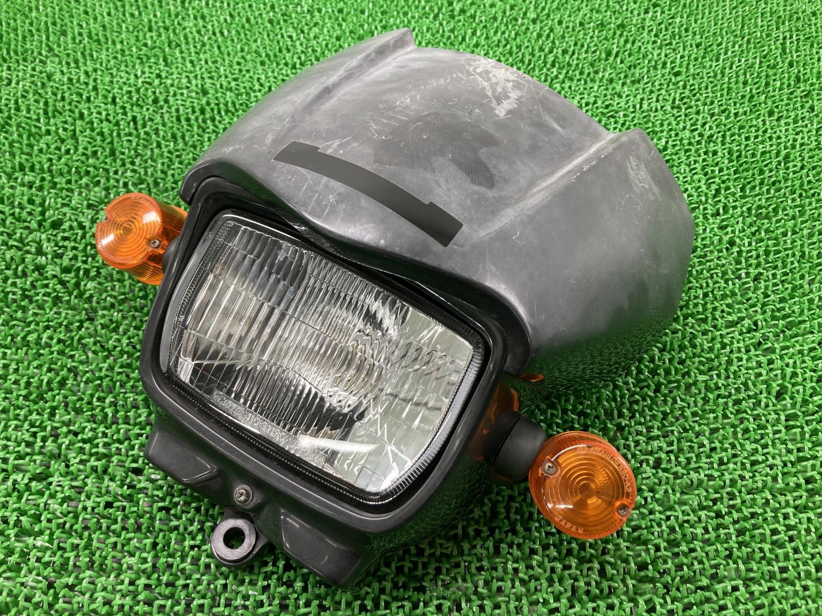 Dトラッカー KLX250 ライトカウル 黒 110-40211 カワサキ 純正 中古 バイク 部品 LX250E ヘッドライト ウインカー 割れ欠け無し 品薄