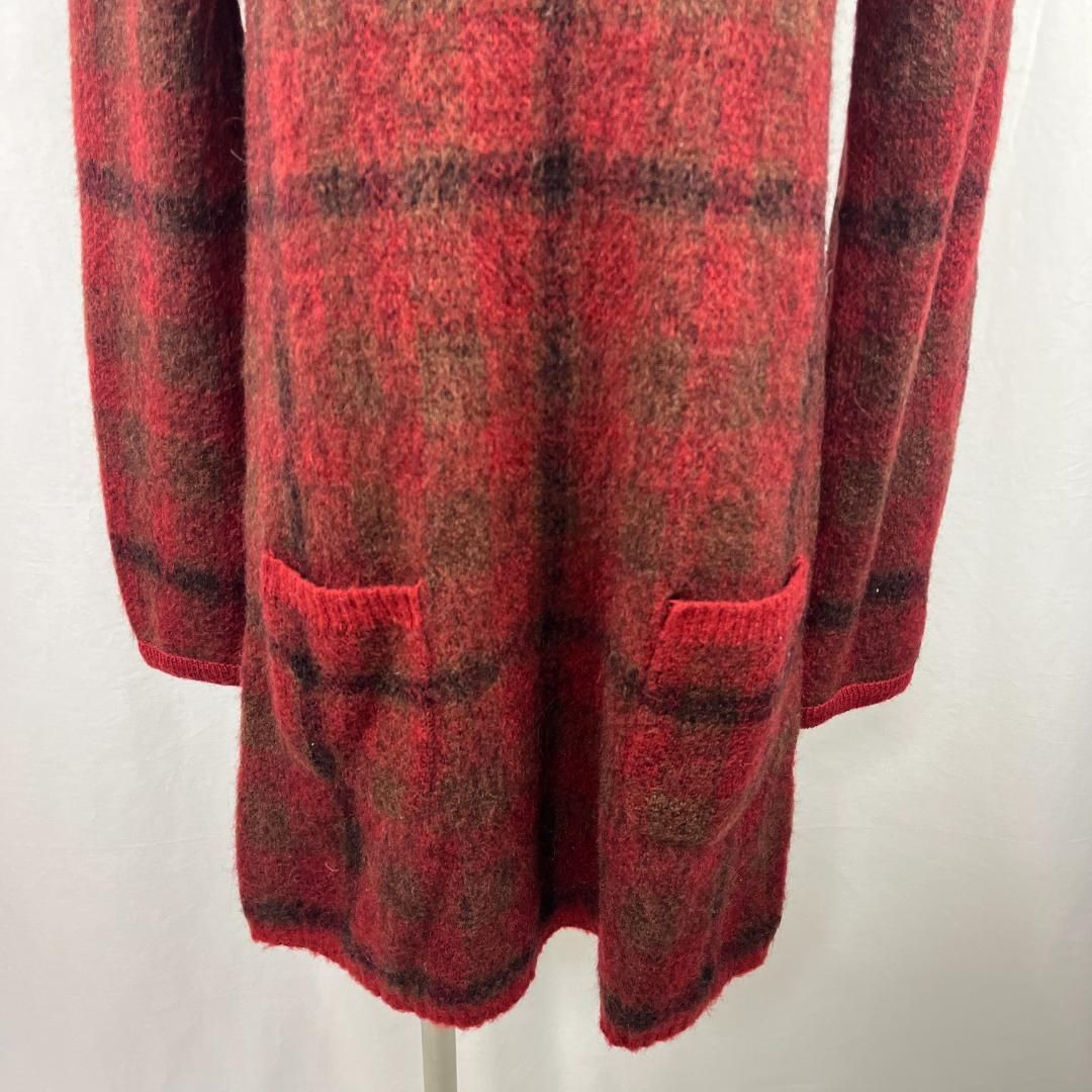 ⭐️新品⭐️ メゾンドトワル　半袖赤ニットワンピ　チェックスカート38 Sawa a la mode カーディガン サイドギャザー 赤 モード