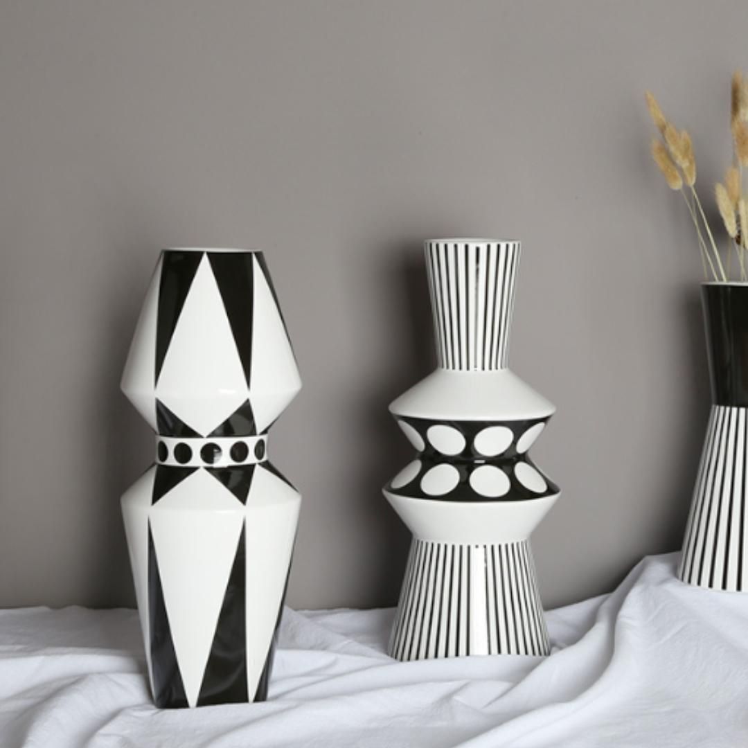 花瓶 フラワーアレンジ モノトーン レイアウト 個性的 陶器 数量 NEXPOTALLINN_EU