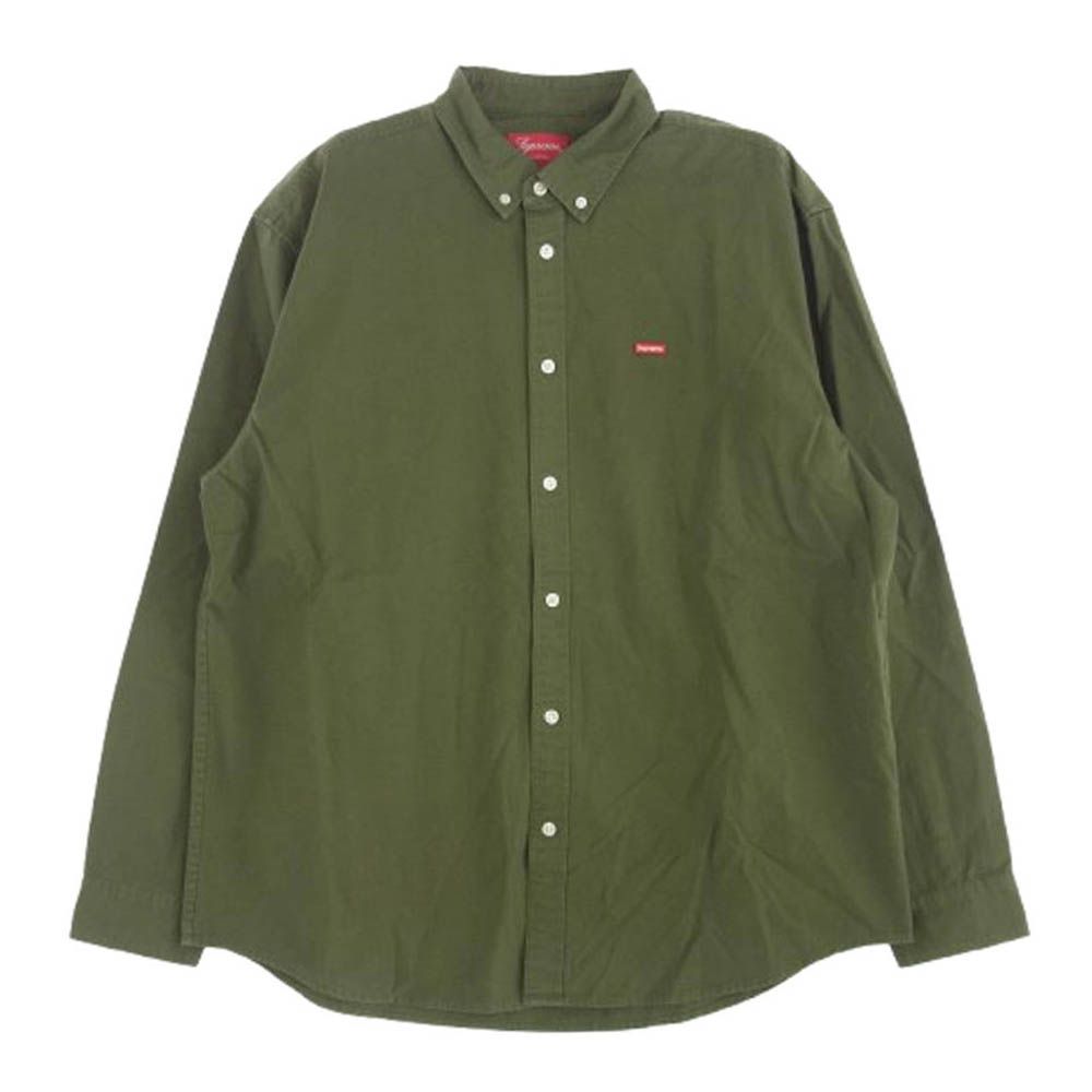 Supreme シュプリーム 22AW Small Box Logo Twill shirt スモールボックスロゴ ツイル 長袖 シャツ カーキ系 L 新古品