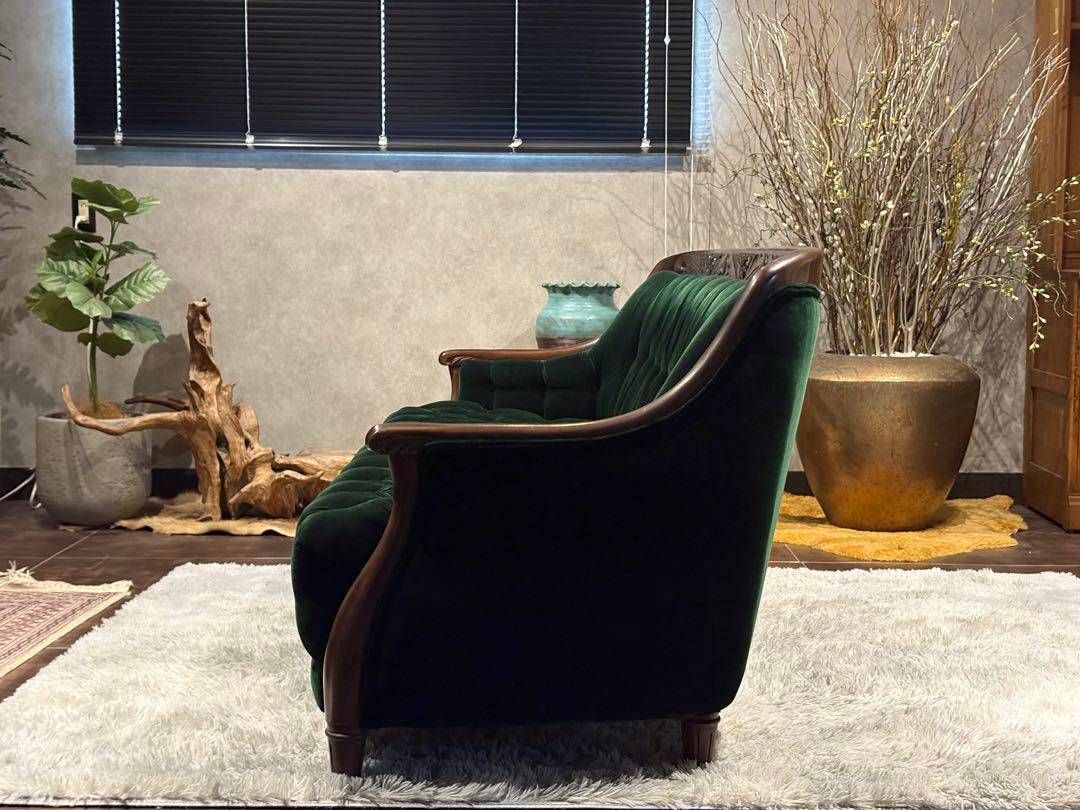 maruni マルニ木工3人掛けソファ3PソファリベットグリーンGZ