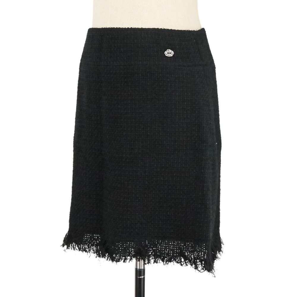 美品 CHANEL シャネル ココマーク カットオフ ツイードミニ