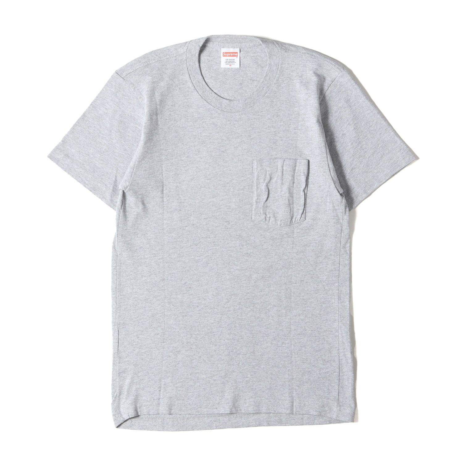 Supreme グレー Tシャツ Mサイズ ポケット付き M109636730 - トップス
