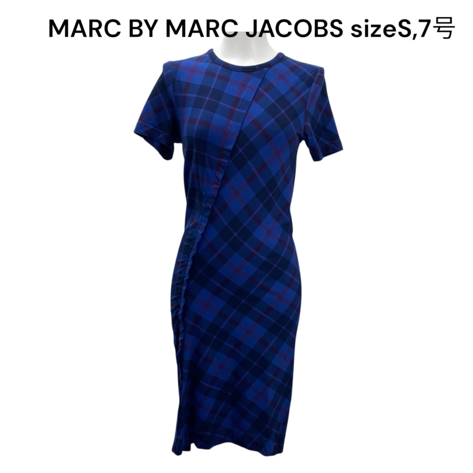 マークバイマークジェイコブス MARC BY MARC JACOBS ワンピ 半袖 ロング 綿 S 7号 レディース S5S401