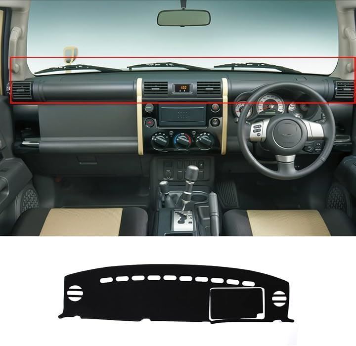 新品DIYUCAR トヨタ FJクルーザー 2007-2021に対応 ダッシュボードマット 映り込み防止 ダッシュボードカバー 日焼け対策 車内 保護マット 耐熱