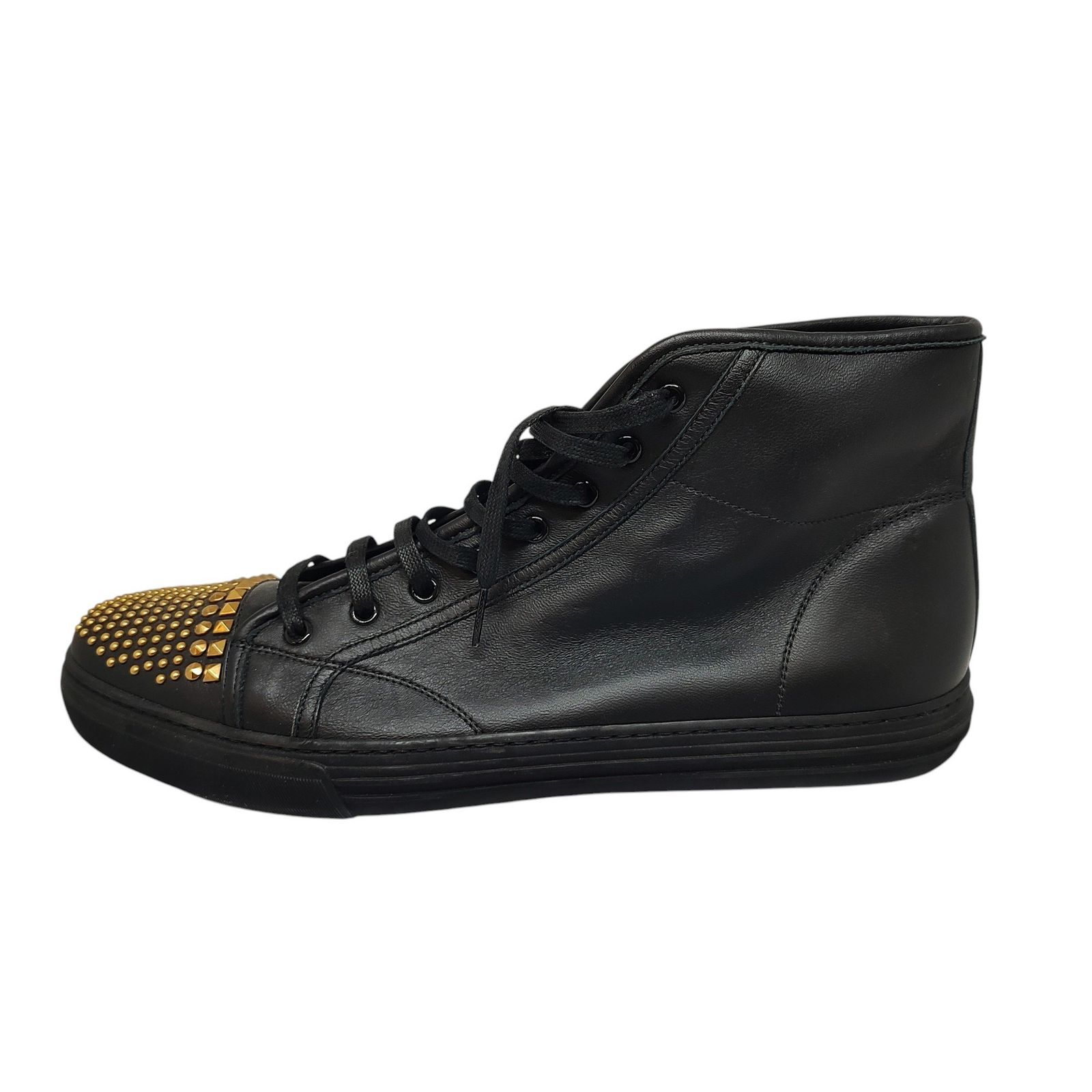 GUCCI グッチ スタッズ ハイカット スニーカー 367307 13 ブラック 