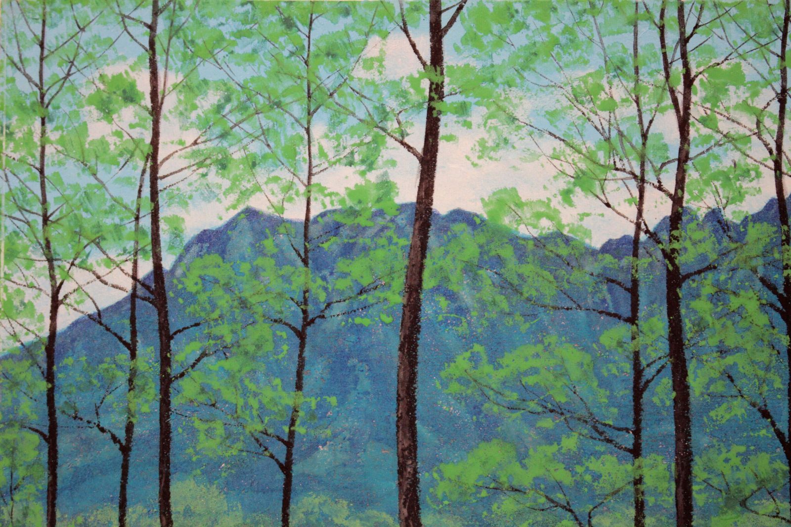 水戸 童 日本画『戸隠高原』【真作保証】 絵画 水戸 童 『戸隠高原』 日本画 - 北海道画廊