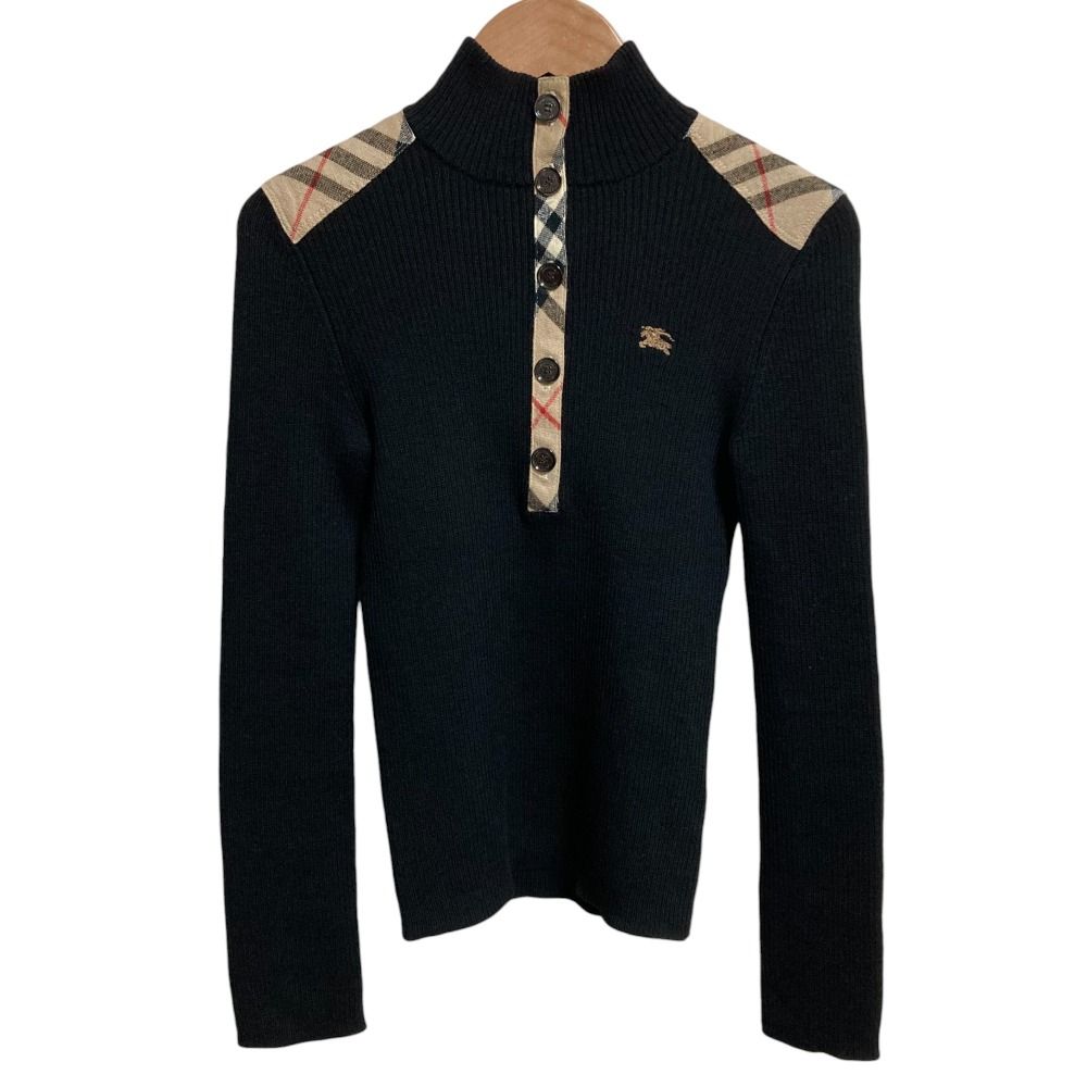 BURBERRY BLUE LABEL - 美品 BURBERRY BLUE LABEL バーバリーブルーレーベル バイカラー ケーブルニット セーター サイズ38 ブラウン×ライトベージュ レディース 古着 中古 USED BURBERRY BLUE LABEL - 美品 BURBERRY BLUE LABEL バーバリー