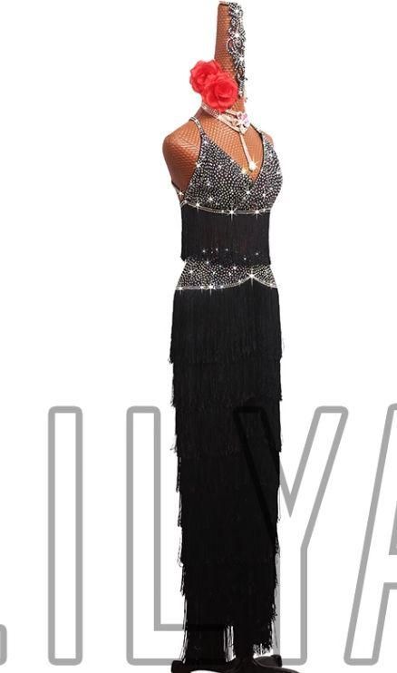 ラテンドレス 上下セット フリンジパンツ ストーン オーダーメイド