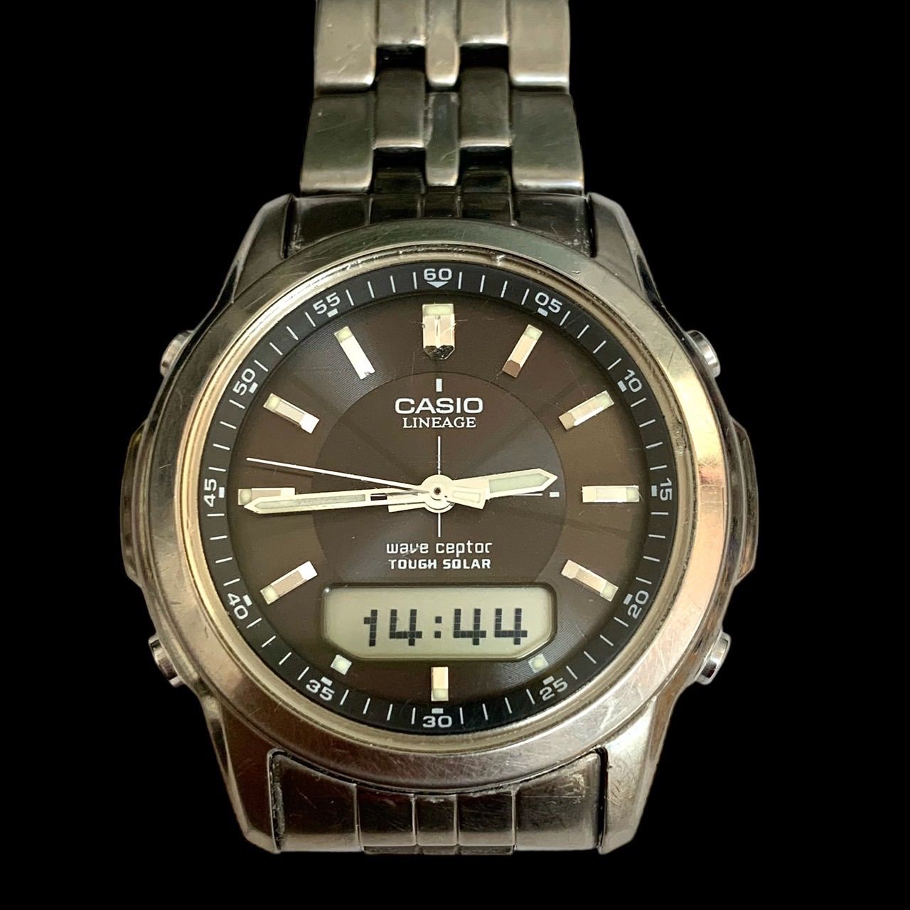 美品稼働品⭐️CASIO LINEAGE】 カシオ リニエージ デジアナ Wave