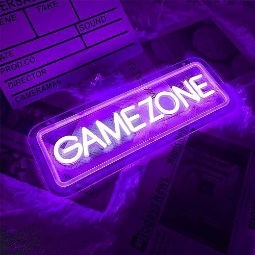 GAME ZONE 2 GAME ZONE ネオンライト ネオンサイン ゲーマーネオン ゲームゾーンLEDネオンサイン ゲームルームの装飾 パブ 友達 子供ヘのギフト