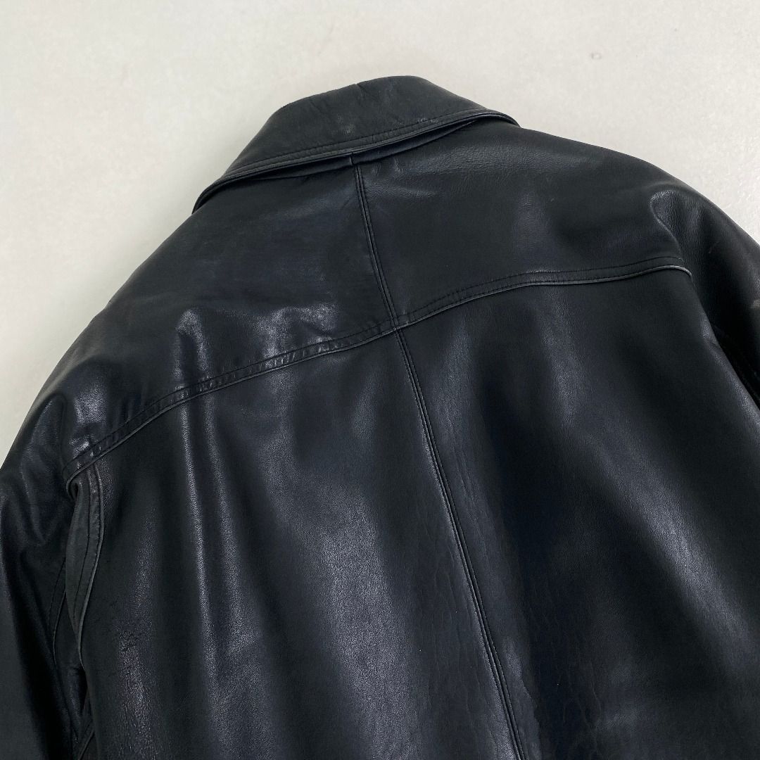 レザージャケット カーコート 人気シルエット 本革 ラム レザーコート  
