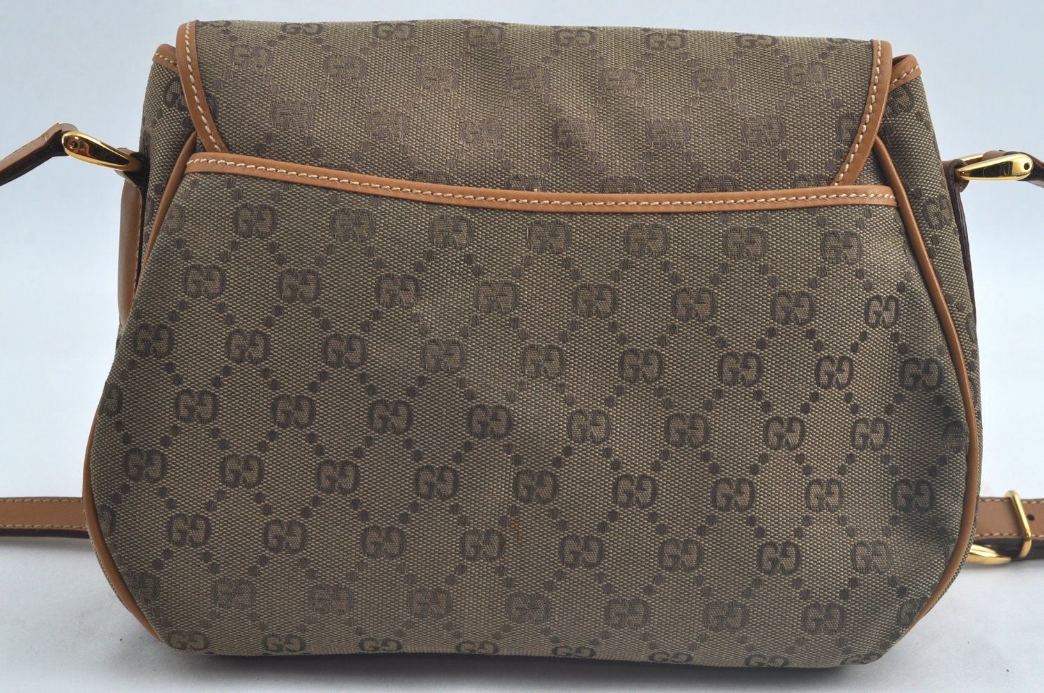 GUCCI グッチ ショルダークロスボディーバッグ GGキャンバス レザー 