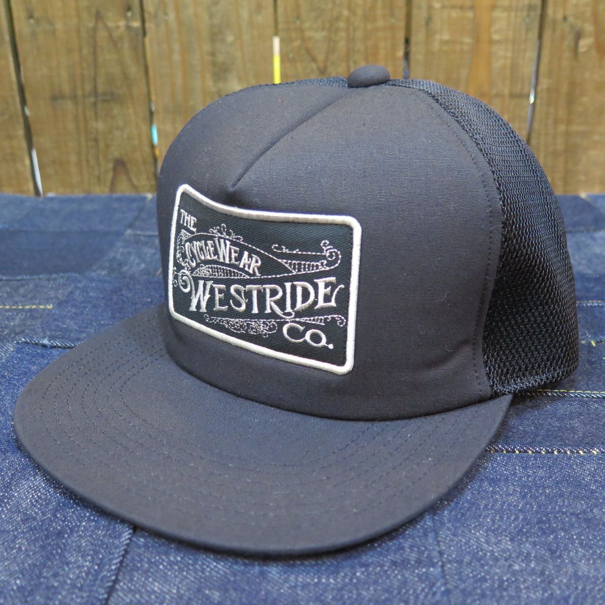 WEST RIDE メッシュキャップ ブラック ウエストライド】 カンパニーロゴ メッシュキャップ WEST RIDE