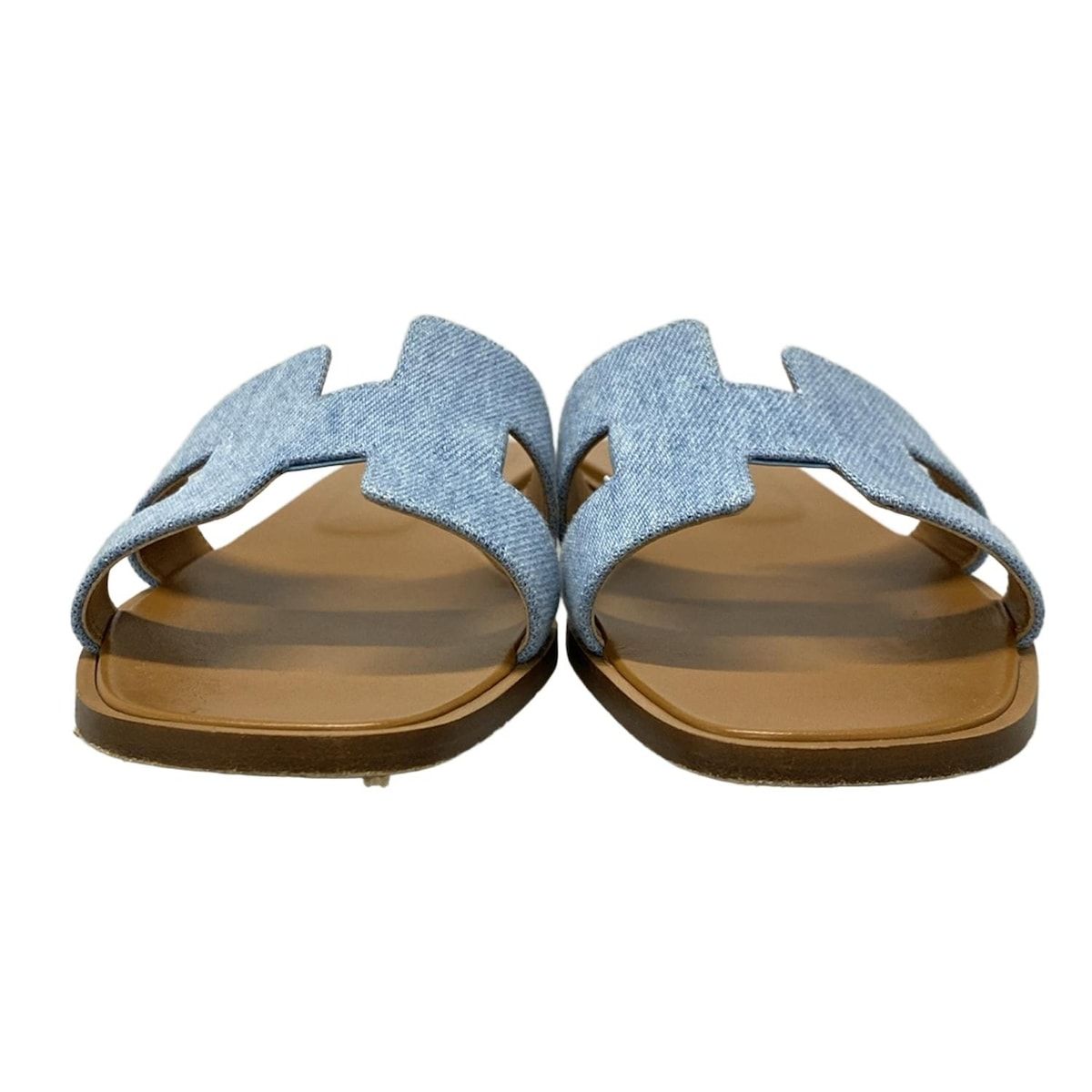 値下げ新品エルメス オラン サンダル 水色 38サイズ 【公式通販】