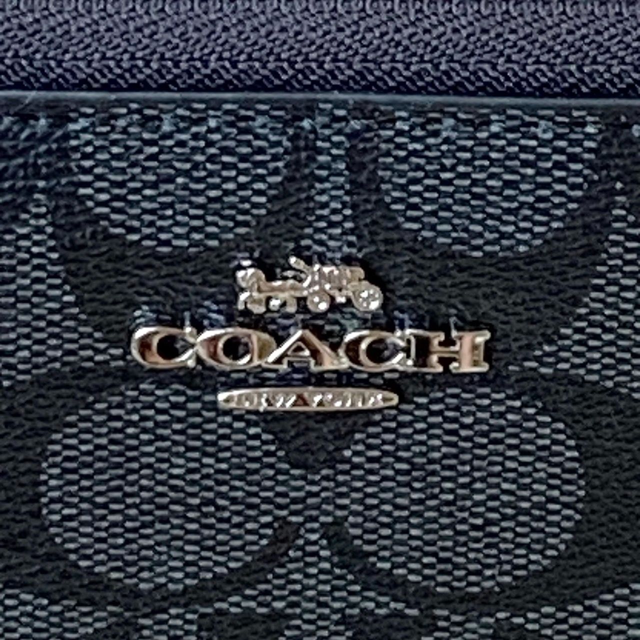 COACH 長財布 シグネチャー ロング ジップ C4452 ブラックスモーク