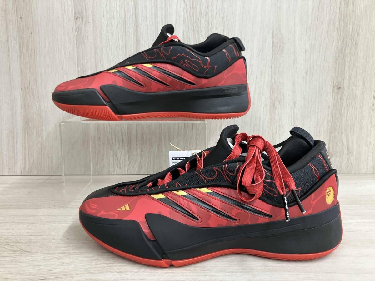 adidas BAPE DAME 9 スニーカー IHO 786 A BATHING APE 26.5 cm レッド