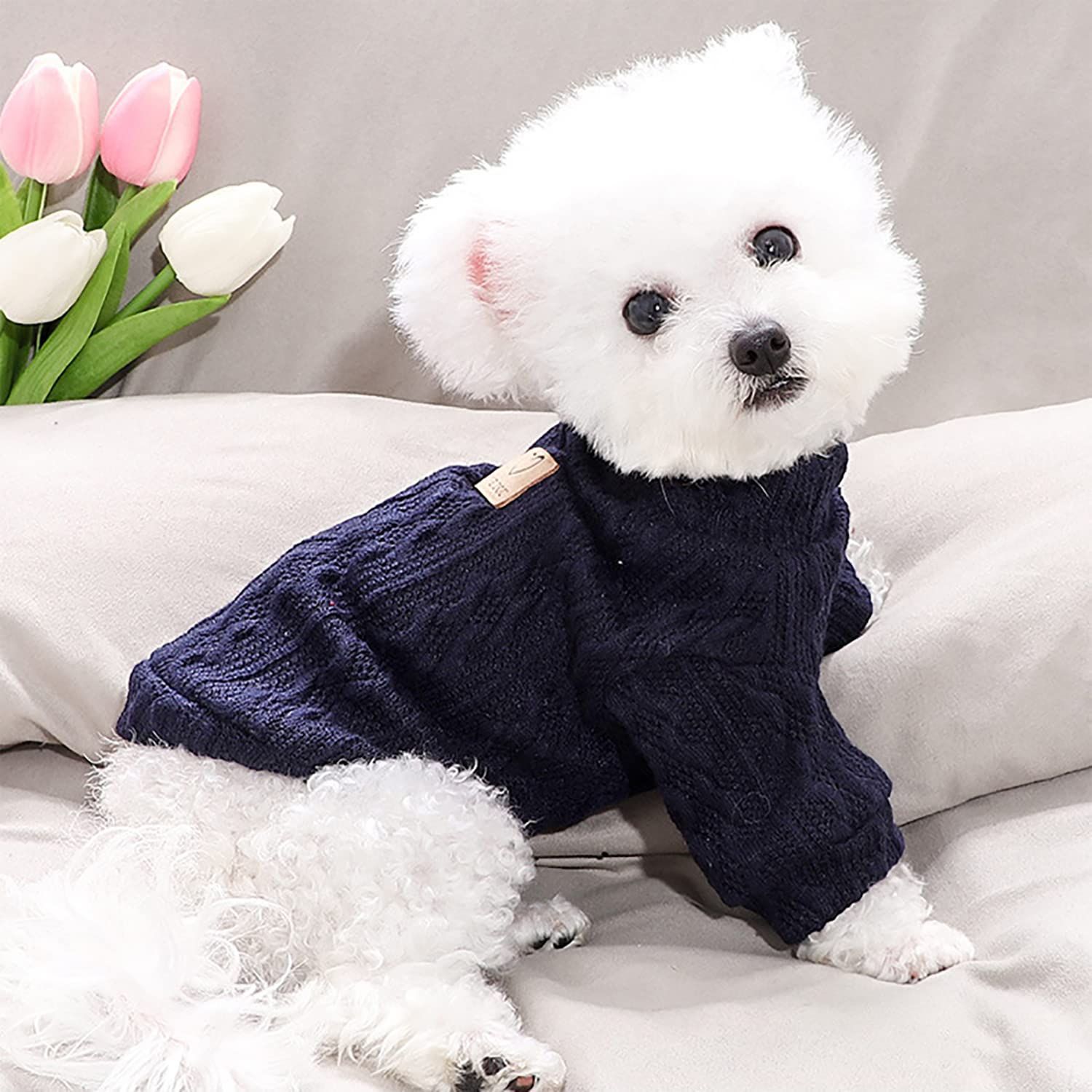 犬用コスチューム ブルー S 猫 防寒着 暖かい Tengcong Amazon | Tengcong 犬用コスチューム 犬用セーター 犬服 冬