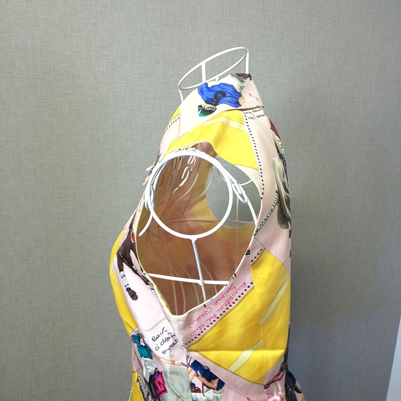 903A-07 HERMES エルメス レディース シルク ベスト ジレ 乗馬 馬