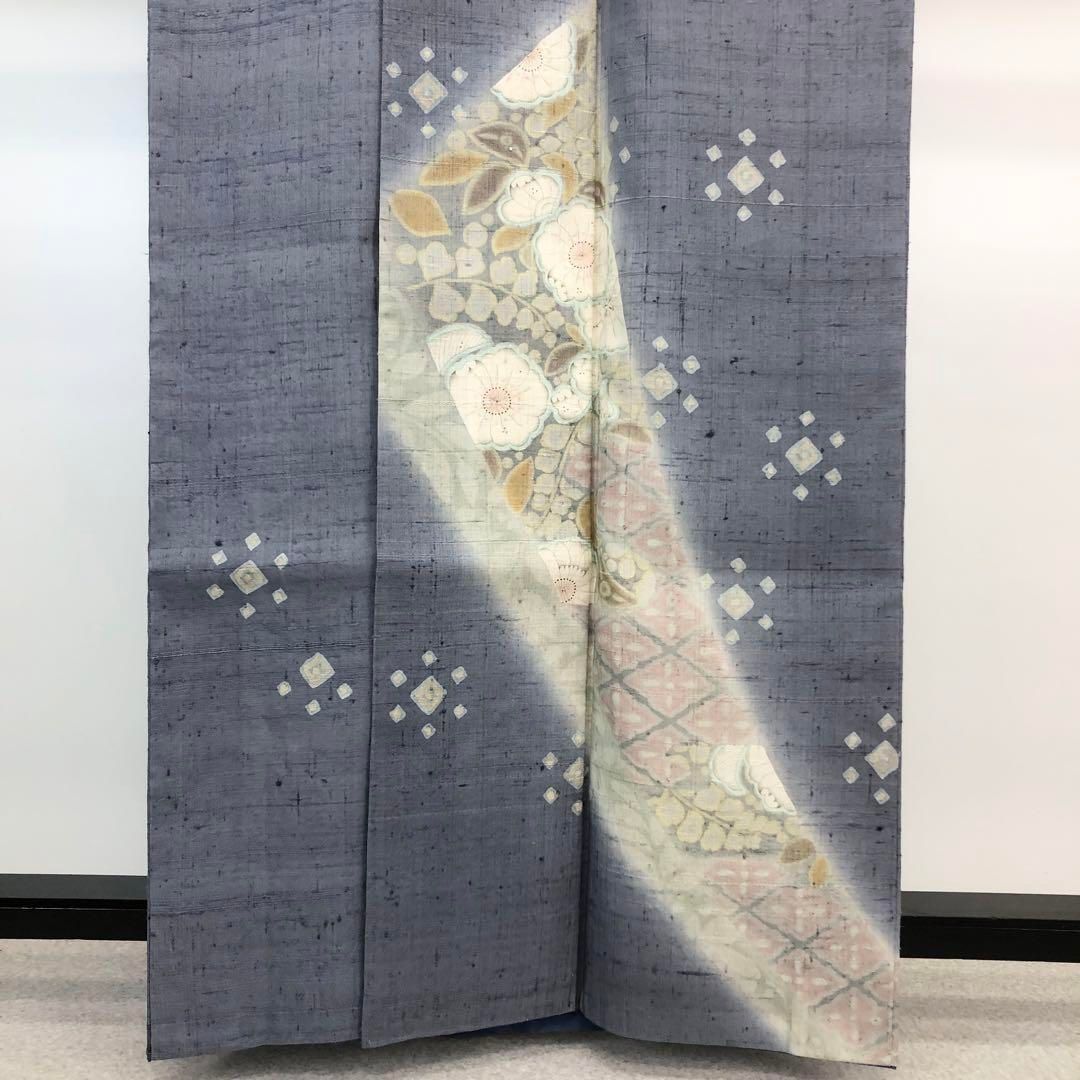 付下げ 上品な辻が花 紬 暈し 相思鼠色 K-4341 - メルカリ