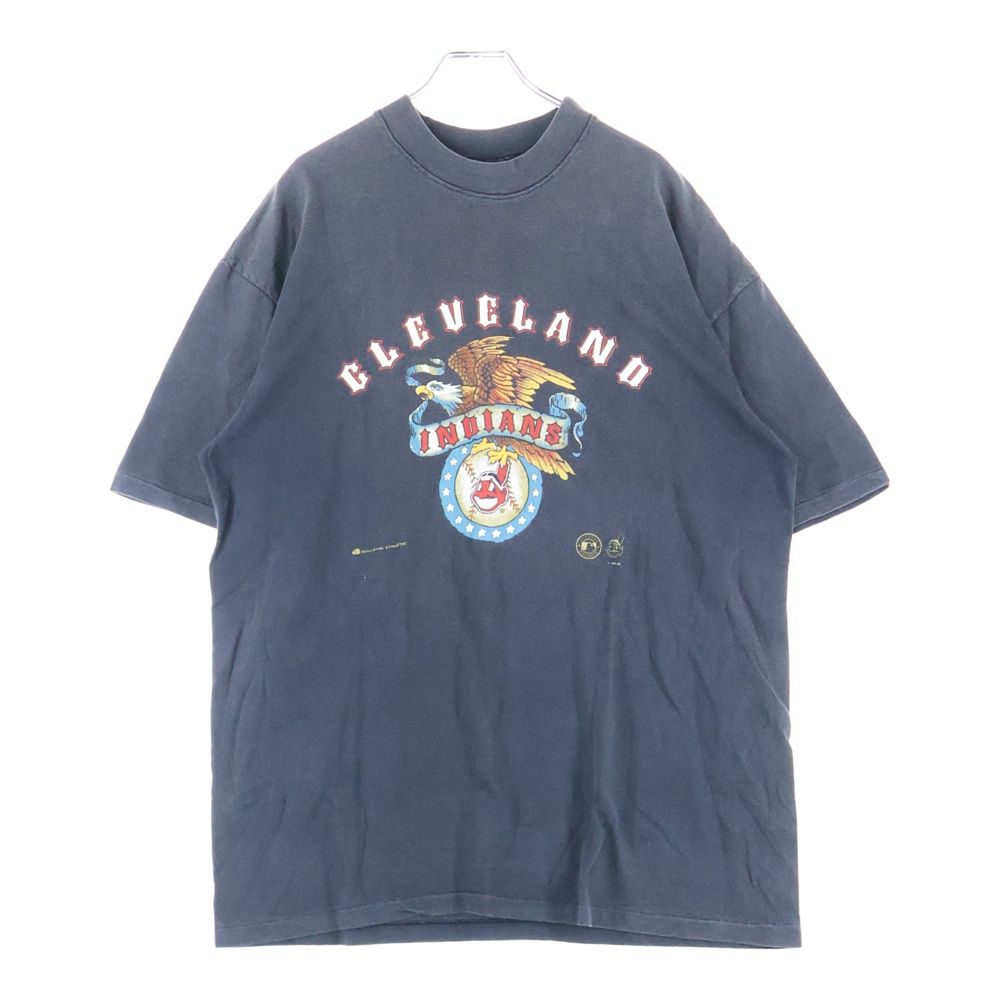 VINTAGE ヴィンテージ 90S VINTAGE MLB Cleveland Indians クリーブランドインディアンズ ヴィンテージ プリントTシャツ 半袖カットソー ブラック