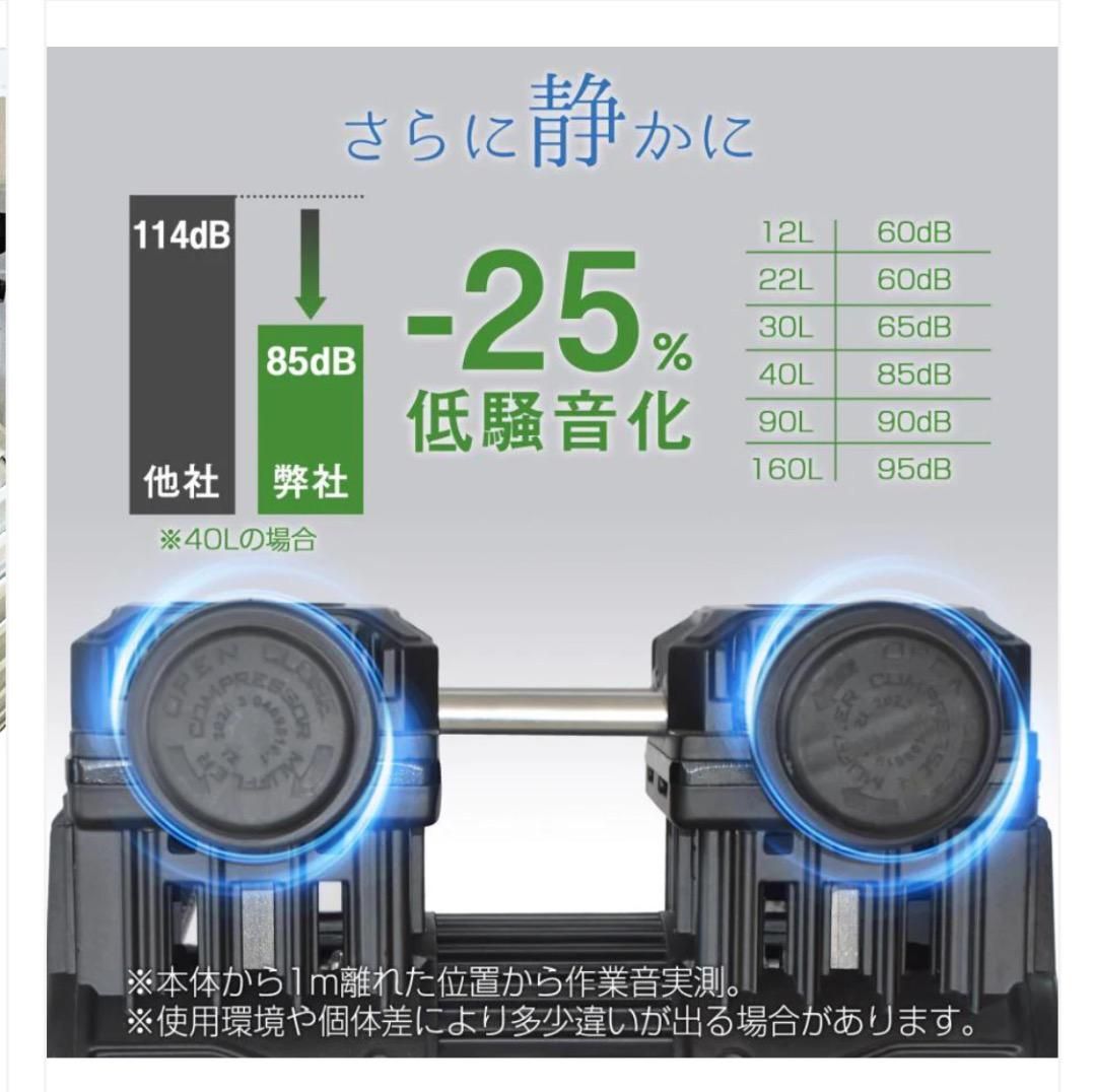 ☆新品商品☆ エアコンプレッサー 22L ホワイト 白 コンプレッサー 