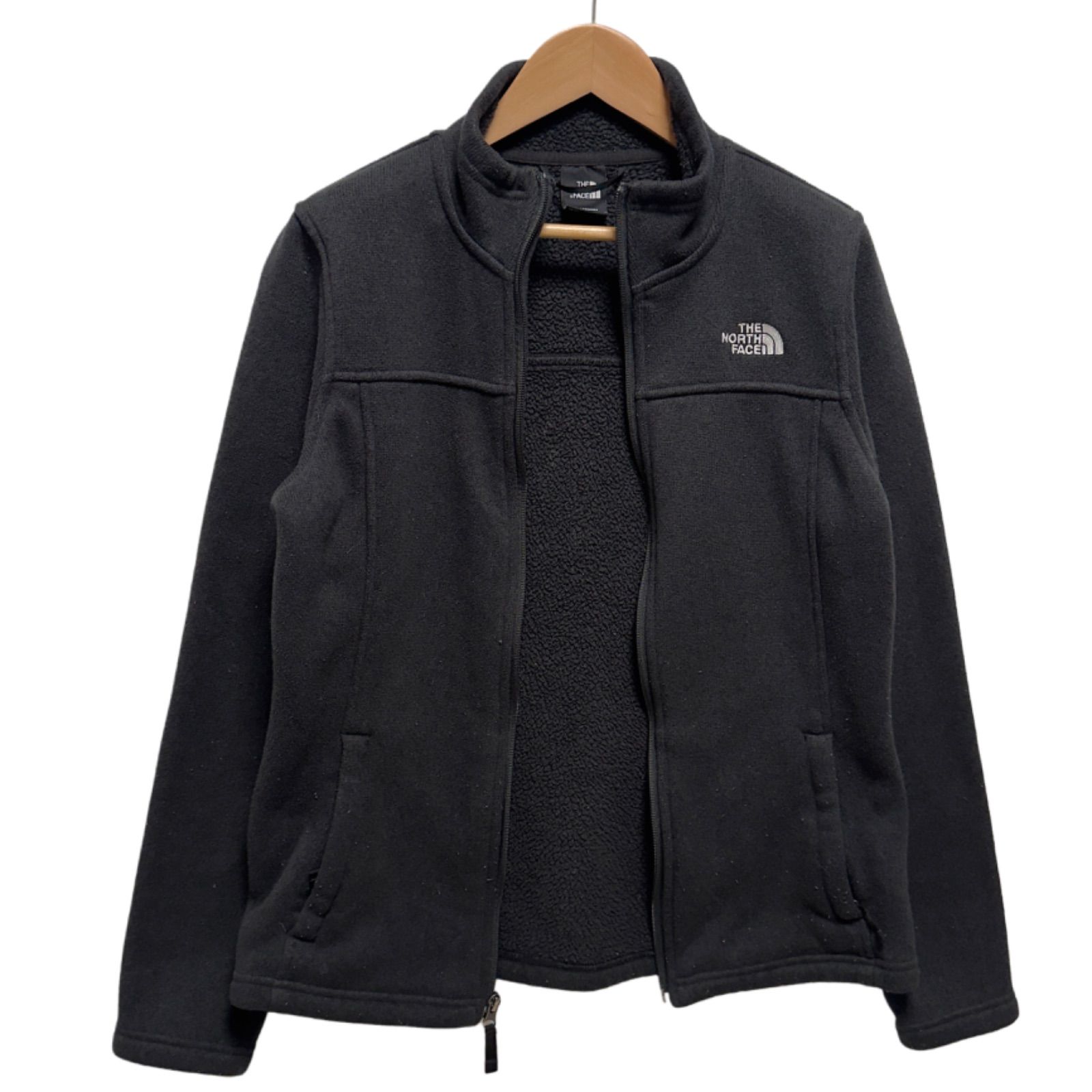 ノースフェイス THE NORTH FACE レディース Mサイズ ボアジャケット フリースジャケット フリース ボア 黒 ブラック 古着 Z102  - メルカリ