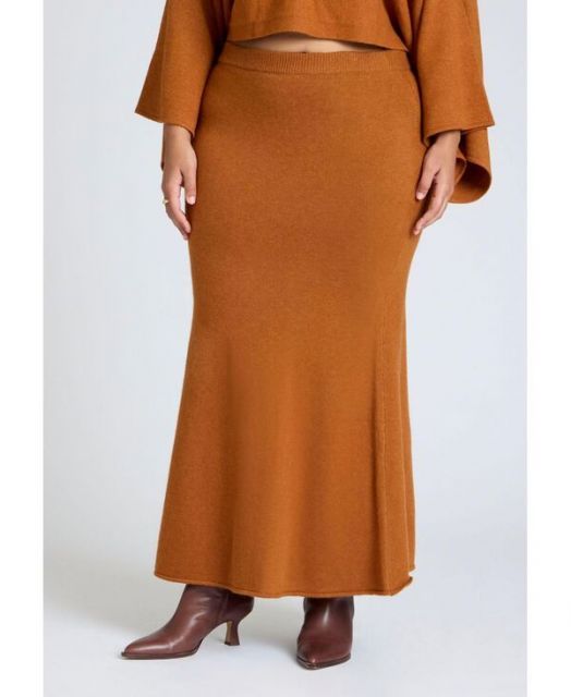 送料無料 エロクイ レディース スカート ボトムス Women s Sweater Maxi Skirt Gingersnap