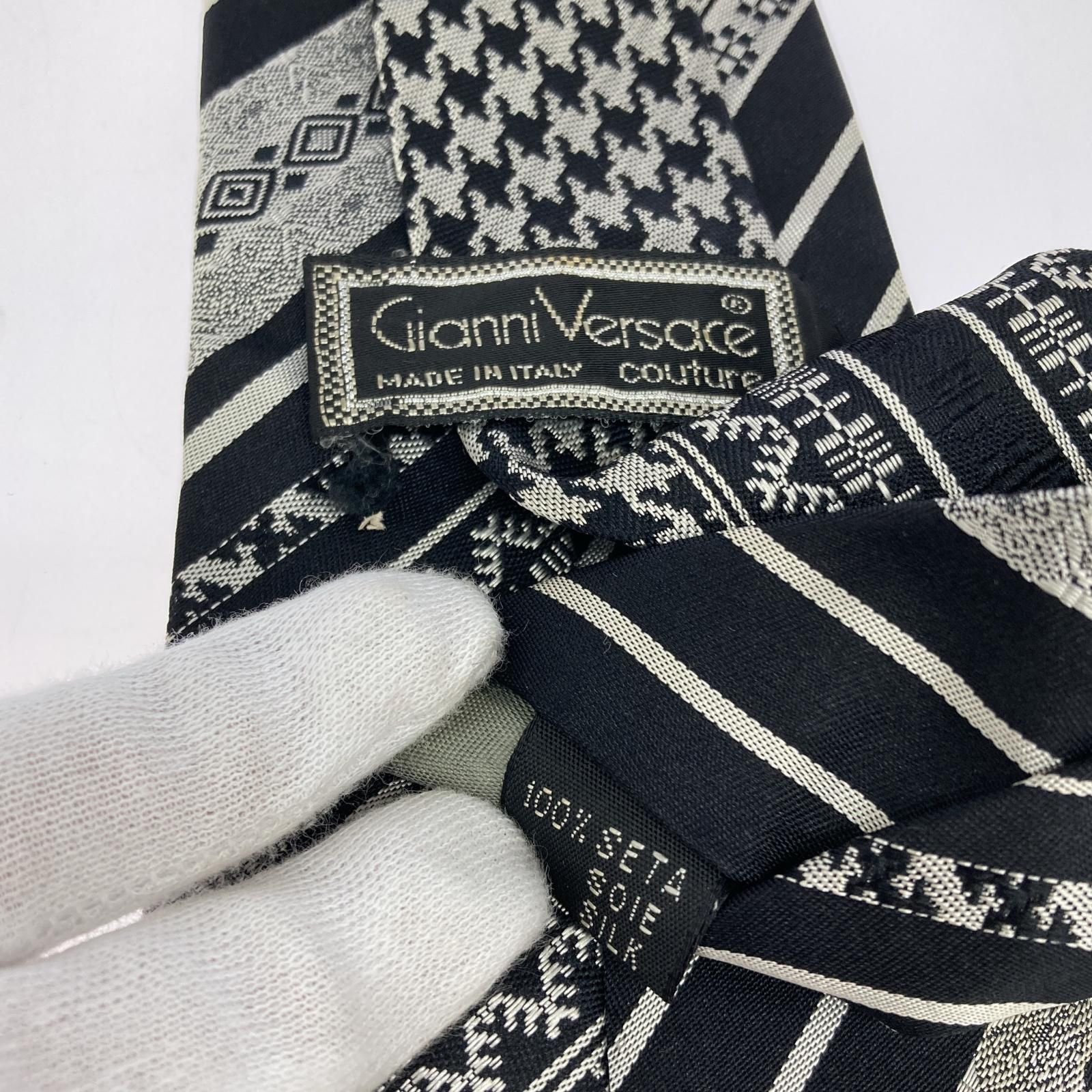 Gianni Versace ジャンニ・ヴェルサーチ 総柄ネクタイ/ブラック
