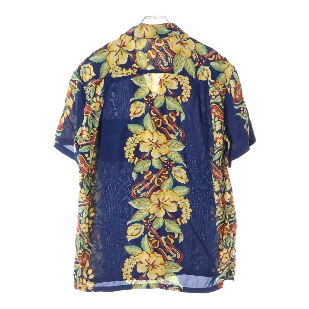 フラットヘッド レーヨン アロハシャツ　半袖　総柄 THE FLAT HEAD (フラットヘッド) 花柄 フロントポケット